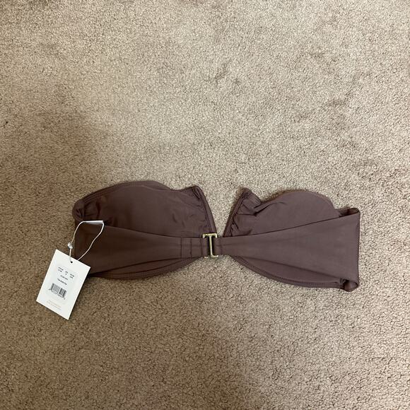 Andie Swim The Scala Top Strapless Bandeau in Espresso Size Medium NWT - Picture 4 of 8